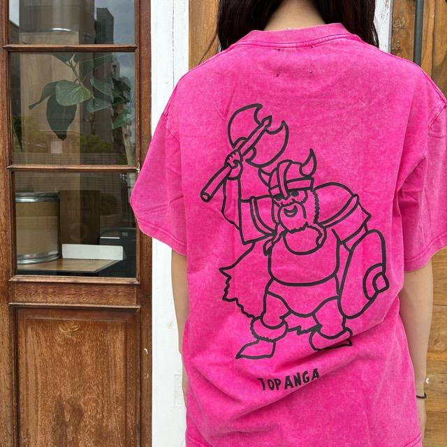 TOPANGA Lady's　TOPANGA FIRECOUNTRY Pigment dyed T-shirt PINK Viking S M L XL