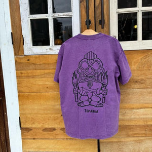 TOPANGA Lady's TOPANGA FIRECOUNTRY Pigment dyed T-shirt PURPLE TIKI SML XL
