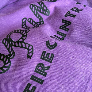 TOPANGA Lady's TOPANGA FIRECOUNTRY Pigment dyed T-shirt PURPLE TIKI SML XL