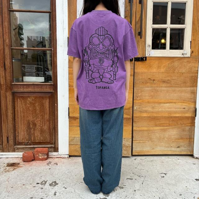 TOPANGA Lady's TOPANGA FIRECOUNTRY Pigment dyed T-shirt PURPLE TIKI SML XL