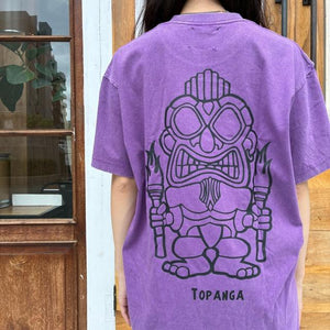TOPANGA Lady's TOPANGA FIRECOUNTRY Pigment dyed T-shirt PURPLE TIKI SML XL
