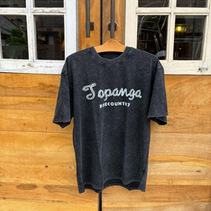 TOPANGA Lady's　TOPANGA FIRECOUNTRY Pigment dyed T-shirt BLACK keep moving forward S M L XL