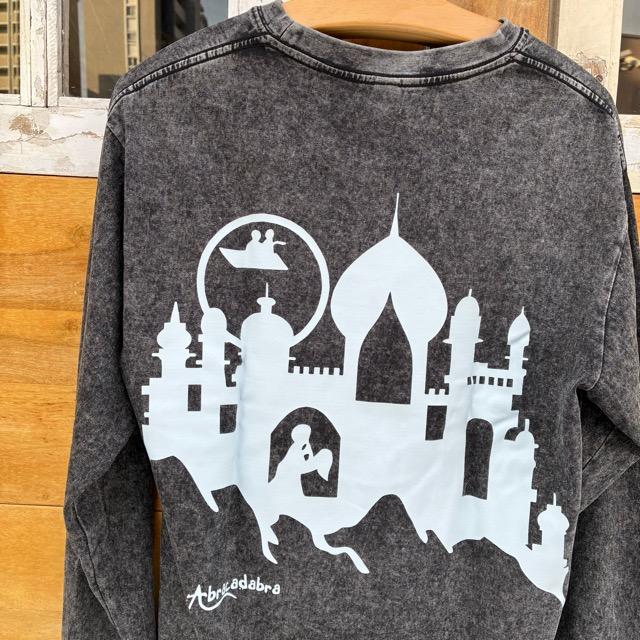 TOPANGA Lady's　TOPANGA FIRECOUNTRY Pigment dyed long sleeve T-shirt BLACK Abracadabra S M L XL