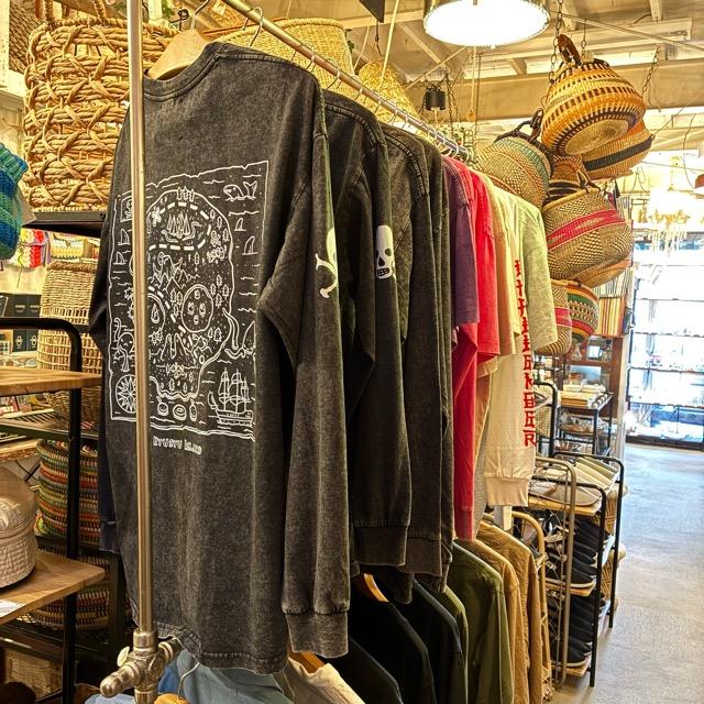 TOPANGA Lady's　TOPANGA FIRECOUNTRY Pigment dyed long sleeve T-shirt BLACK Abracadabra S M L XL