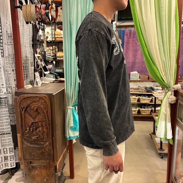 TOPANGA Lady's　TOPANGA FIRECOUNTRY Pigment dyed long sleeve T-shirt BLACK Abracadabra S M L XL