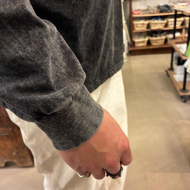 TOPANGA Lady's　TOPANGA FIRECOUNTRY Pigment dyed long sleeve T-shirt BLACK Abracadabra S M L XL