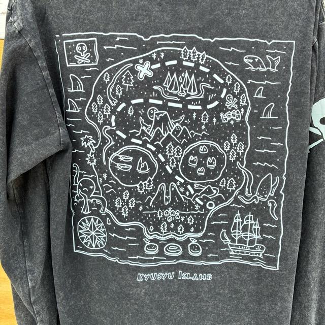 TOPANGA Lady's TOPANGA FIRECOUNTRY Pigment dyed long sleeve T-shirt BLACK Kyusyu Island SML XL