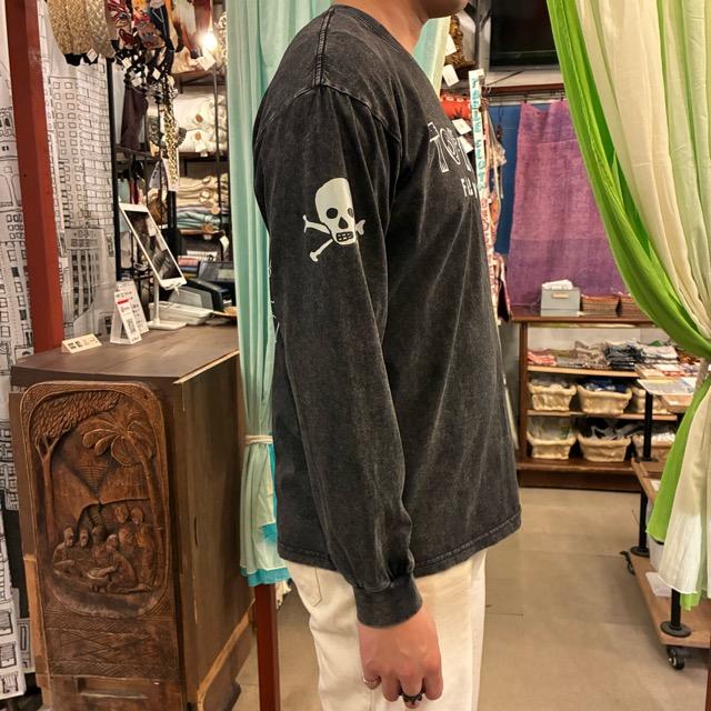 TOPANGA Lady's TOPANGA FIRECOUNTRY Pigment dyed long sleeve T-shirt BLACK Kyusyu Island SML XL