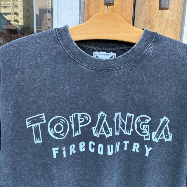 TOPANGA Lady's TOPANGA FIRECOUNTRY Pigment dyed long sleeve T-shirt BLACK Kyusyu Island SML XL
