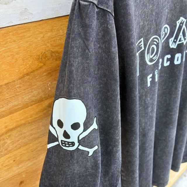 TOPANGA Lady's TOPANGA FIRECOUNTRY Pigment dyed long sleeve T-shirt BLACK Kyusyu Island SML XL