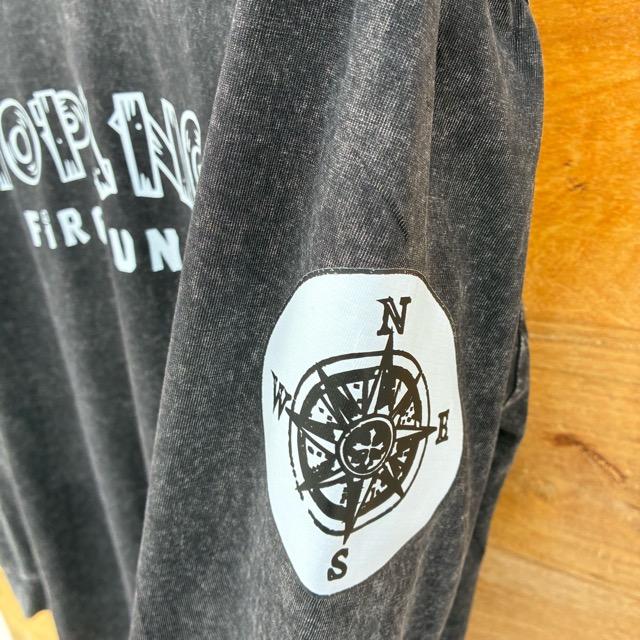 TOPANGA Lady's TOPANGA FIRECOUNTRY Pigment dyed long sleeve T-shirt BLACK Kyusyu Island SML XL