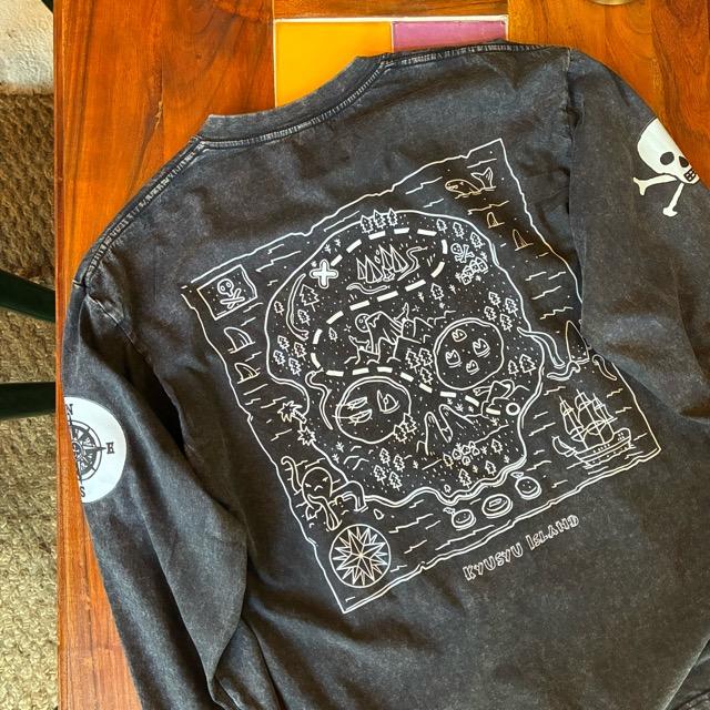 TOPANGA Lady's TOPANGA FIRECOUNTRY Pigment dyed long sleeve T-shirt BLACK Kyusyu Island SML XL