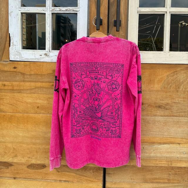 TOPANGA Lady's　TOPANGA FIRECOUNTRY Pigment dyed long sleeve T-shirt PINK Mermaid S M L XL