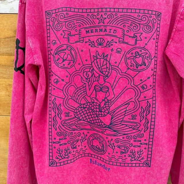 TOPANGA Lady's　TOPANGA FIRECOUNTRY Pigment dyed long sleeve T-shirt PINK Mermaid S M L XL