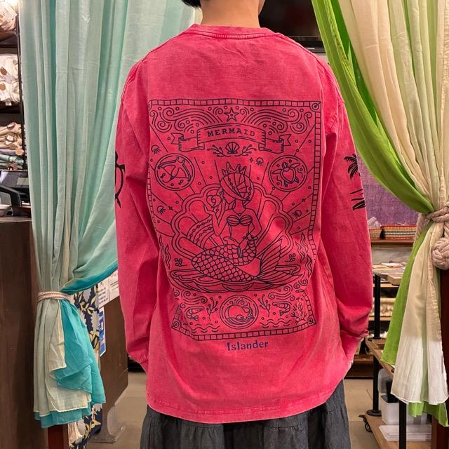TOPANGA Lady's　TOPANGA FIRECOUNTRY Pigment dyed long sleeve T-shirt PINK Mermaid S M L XL