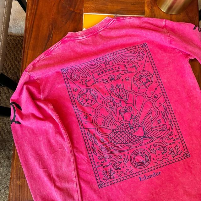 TOPANGA Lady's　TOPANGA FIRECOUNTRY Pigment dyed long sleeve T-shirt PINK Mermaid S M L XL