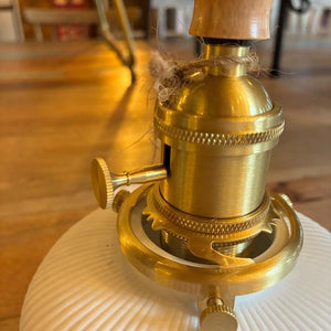 TOPANGA Lighting　ミルクセラミックベルランプ　スクエア　吊照明　照明器具　カウンター　カフェ　和室　レトロ　ホワイト　ウッド　ペンダントランプ