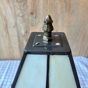 TOPANGA　Lighting　ステンドグラステーブルランプ　トンボ　ホワイト　ドラゴンフライ　ガラスランプ　スタンドランプ　ナイトランプ　玄関　寝室