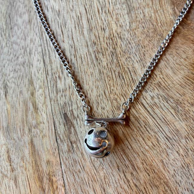 TOPANGA Jewelry　ボスサイドスマイルペンダントネックレス　カジュアル　ショートネックレス　チャーム　ペンダント　チェーン　フォーマル　シルバー925
