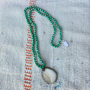 TOPANGA Jewelry　シェルティエラロングネックレス　ベルデ　チャームネックレス　ペンダントネックレス　ボヘミアン　エスニック　ギフト　貝　パール