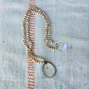 TOPANGA Jewelry　シェルティエラロングネックレス　マルフィル　チャームネックレス　ペンダントネックレス　ボヘミアン　エスニック　ギフト　貝　パール