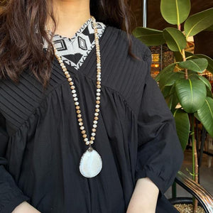 TOPANGA Jewelry　シェルティエラロングネックレス　マルフィル　チャームネックレス　ペンダントネックレス　ボヘミアン　エスニック　ギフト　貝　パール