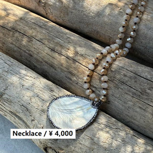 TOPANGA Jewelry　シェルティエラロングネックレス　マルフィル　チャームネックレス　ペンダントネックレス　ボヘミアン　エスニック　ギフト　貝　パール