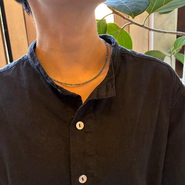 TOPANGA Jewelry　ミニジェムネックレス　ブルーアパタイト　チョーカー　ナチュラルストーン　天然石　パワーストーン　ペンダント　ギフト　