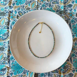 TOPANGA Jewelry　ミニジェムネックレス　エメラルド　ルビー　グリーン　チョーカー　ナチュラルストーン　天然石　パワーストーン　ペンダント　ギフト　
