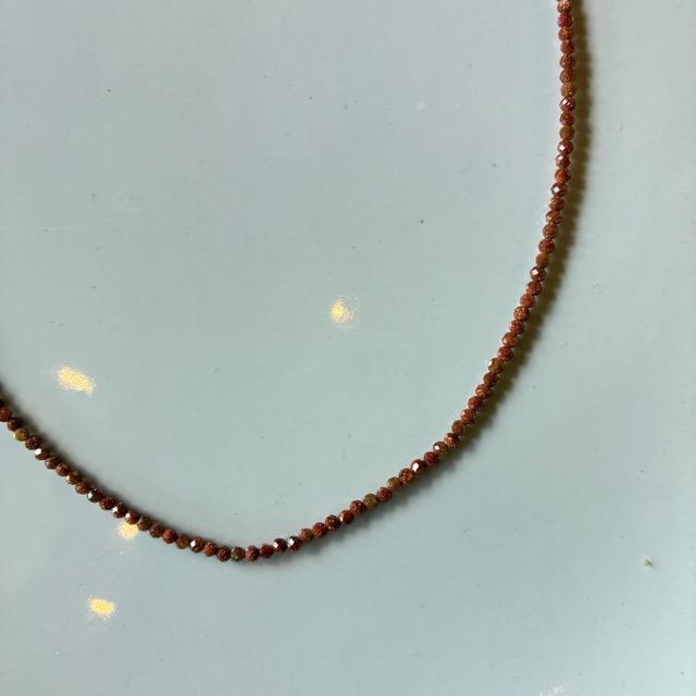 TOPANGA Jewelry　ミニジェムネックレス　サンドストーン　ブラウン　チョーカー　ナチュラルストーン　天然石　パワーストーン　ペンダント　ギフト　