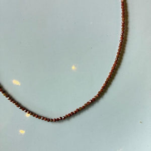 TOPANGA Jewelry　ミニジェムネックレス　サンドストーン　ブラウン　チョーカー　ナチュラルストーン　天然石　パワーストーン　ペンダント　ギフト　