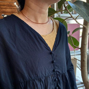 TOPANGA Jewelry　ミニジェムネックレス　サンドストーン　ブラウン　チョーカー　ナチュラルストーン　天然石　パワーストーン　ペンダント　ギフト　