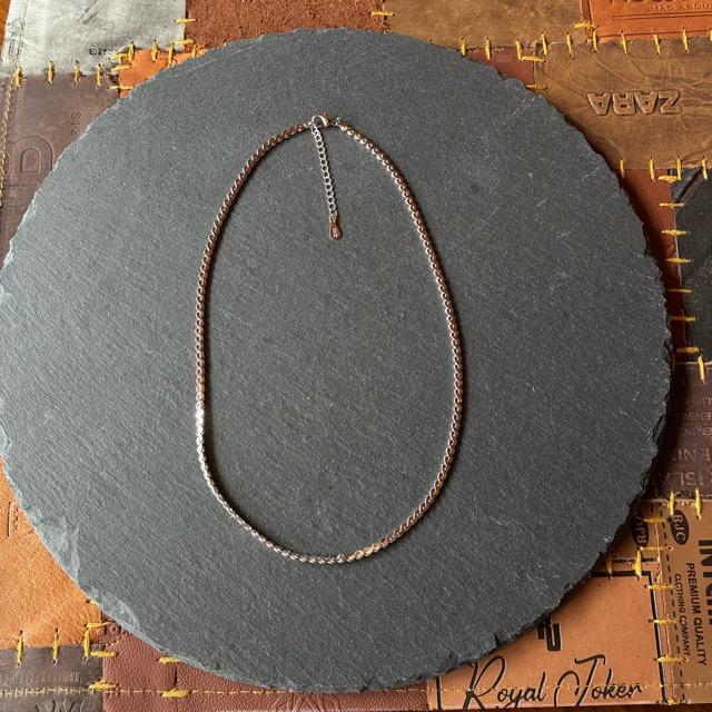 TOPANGA Jewelry　Curb chain silver necklace　40cm-45cm