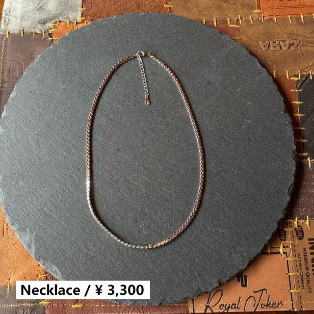 TOPANGA Jewelry　Curb chain silver necklace　40cm-45cm