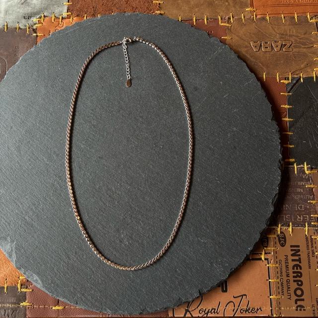 TOPANGA Jewelry　Curb chain silver necklace　45cm-50cm