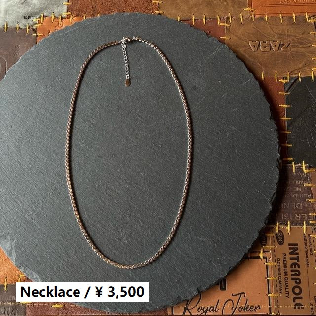 TOPANGA Jewelry　Curb chain silver necklace　45cm-50cm