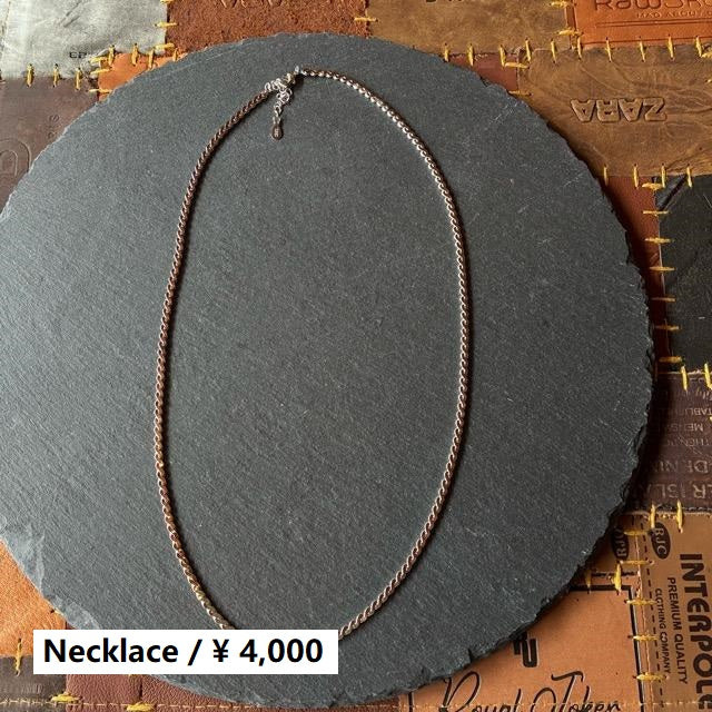 TOPANGA Jewelry Curb chain silver necklace 50cm-55cm