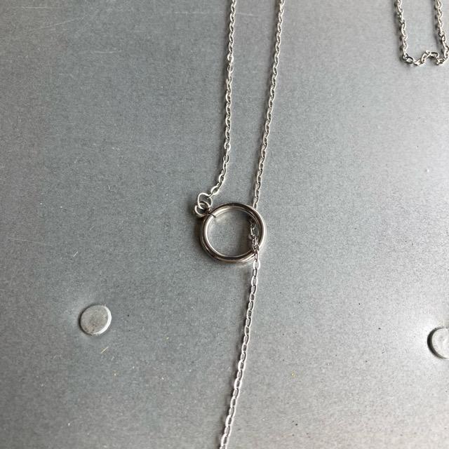 TOPANGA Jewelry　スティック＆サークルバランスシルバーネックレス　ペンダントトップ　シンプル　シルバー925　ペンダント　ギフト