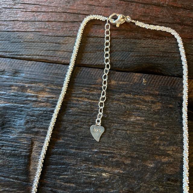 TOPANGA Jewelry　シルバーフロストチェーンネックレス　シルバー925　シンプル　チェーンのみ　ショートネックレス　ペンダント　ギフト