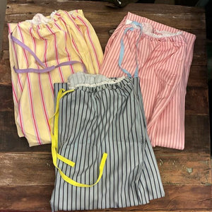 Topanga Lady's ドリーマーストライプイージーパンツ　全3色　イエロー　ピンク　グレー　レディース　パジャマ　ナイトウェア　ルームウェア　カジュアル　