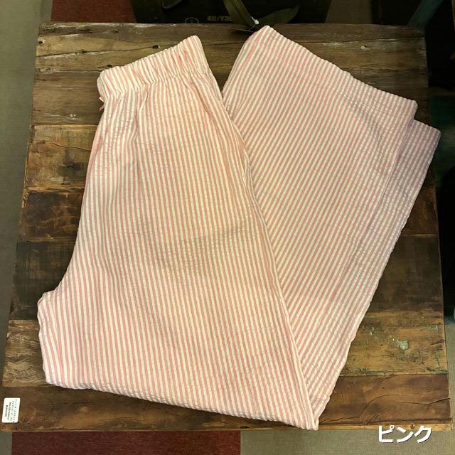 Topanga Lady's 　シアーサッカーストライプイージーパンツ　全3色　ブルー　ブラック　ピンク  　パジャマ　ナイトウェア　ルームウェア　カジュアル　