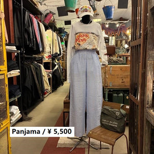 Topanga Lady's 　シアーサッカーストライプイージーパンツ　全3色　ブルー　ブラック　ピンク  　パジャマ　ナイトウェア　ルームウェア　カジュアル　