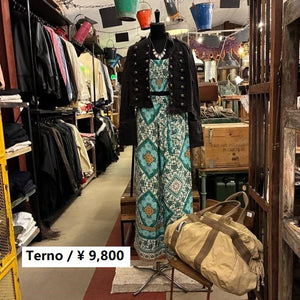 Topanga Lady's 　ボヘミアンフラワーセットアップ　全3色　ミント　グリーン　ブルー　ヒッピー　パンツ　