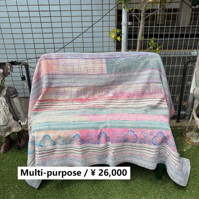 インド ヴィンテージラリーキルト 26000-13 150×190cm カンタ ベッド