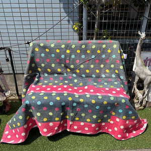 インド　ヴィンテージラリーキルト　28000-19　150×200cm　カンタ　ベッドカバー　ソファカバー　マルチカバー　ハンドメイド　１点もの　ブルー　グリーン