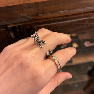 TOPANGA Jewelry 　アニマルリング　ウルフドッグ　13号　ハスキー　シルバー　指輪　アクセサリー　ジュエリー　小物　プレゼント　メンズ　レディース　ギフト