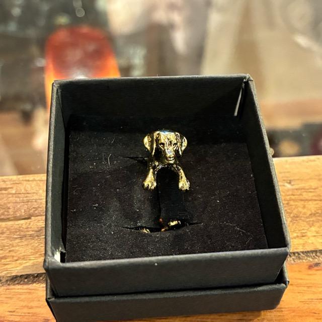 TOPANGA Jewelry 　アニマルリング　ラブラドールレトリバー　17号　ゴールド　指輪　アクセサリー　ジュエリー　小物　プレゼント　メンズ　レディース　ギフト
