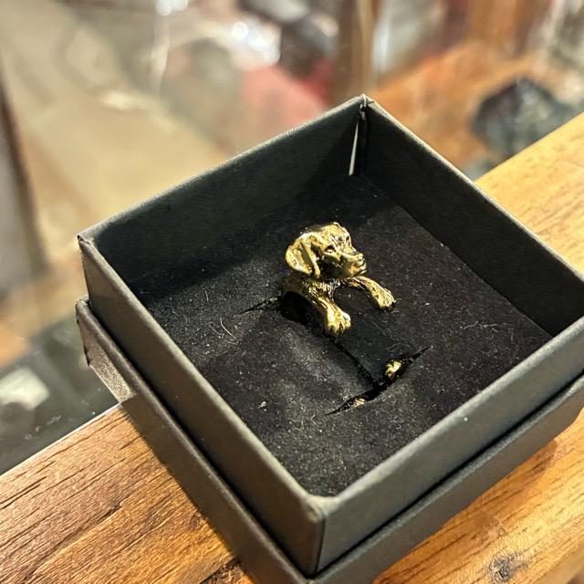 TOPANGA Jewelry 　アニマルリング　ラブラドールレトリバー　17号　ゴールド　指輪　アクセサリー　ジュエリー　小物　プレゼント　メンズ　レディース　ギフト