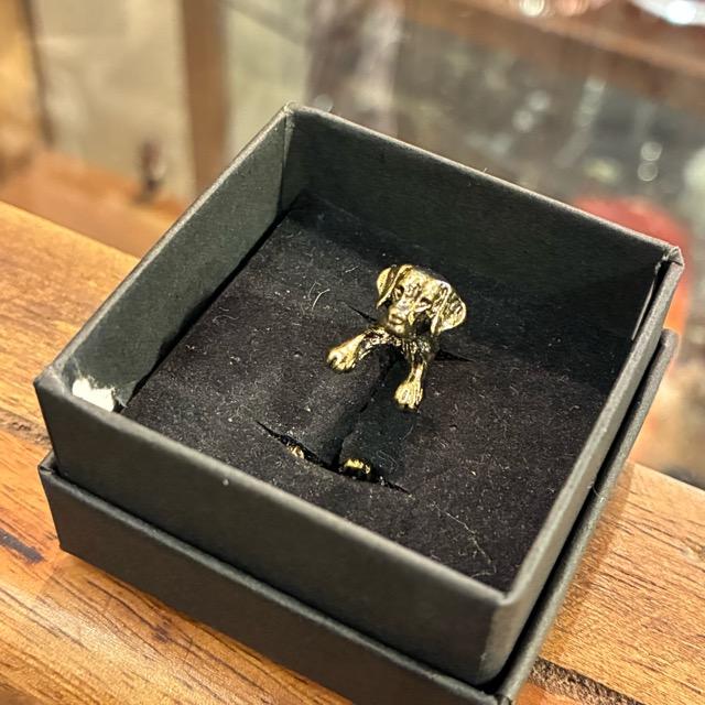 TOPANGA Jewelry 　アニマルリング　ラブラドールレトリバー　17号　ゴールド　指輪　アクセサリー　ジュエリー　小物　プレゼント　メンズ　レディース　ギフト