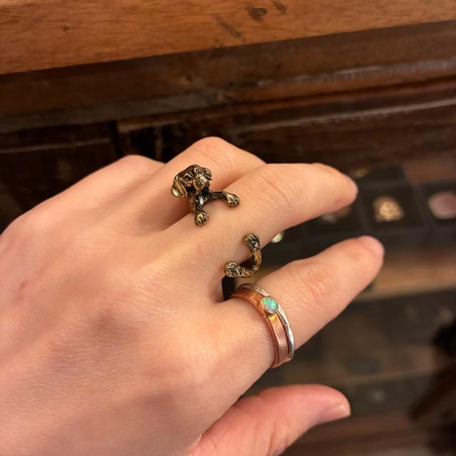 TOPANGA Jewelry 　アニマルリング　ラブラドールレトリバー　17号　ゴールド　指輪　アクセサリー　ジュエリー　小物　プレゼント　メンズ　レディース　ギフト